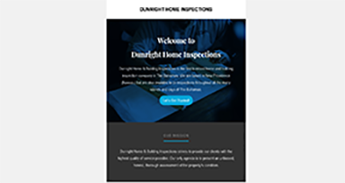 Dunright Home Inspections Promotional Email